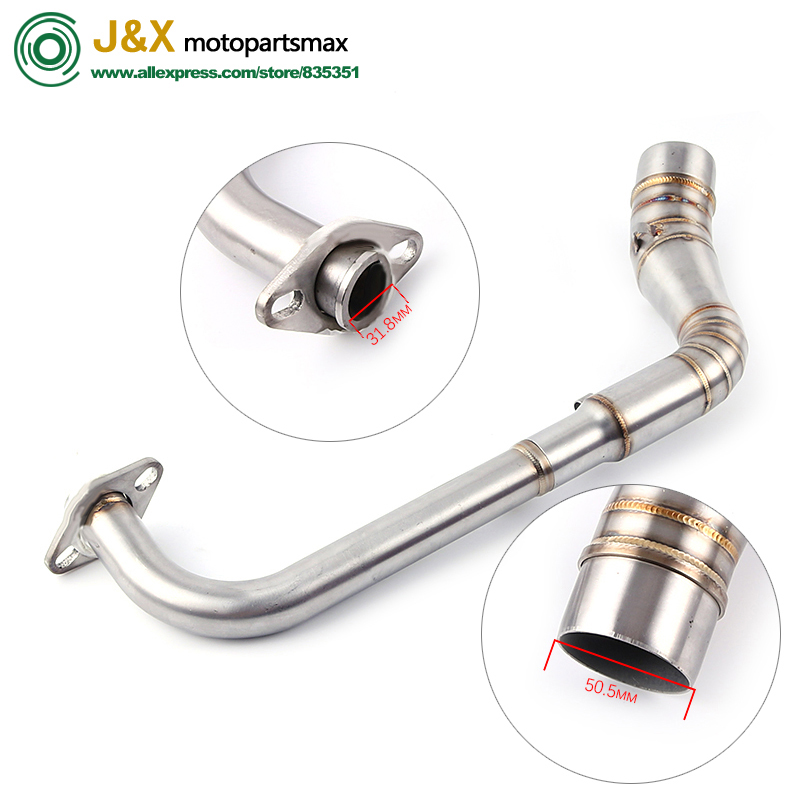 Motorcycle Exhaust Pipe Scooter Front of Exhaust Pipe Stainless Steel Slip On Full System For YAMAHA NMAX 155 NMAX 125 N MAX155