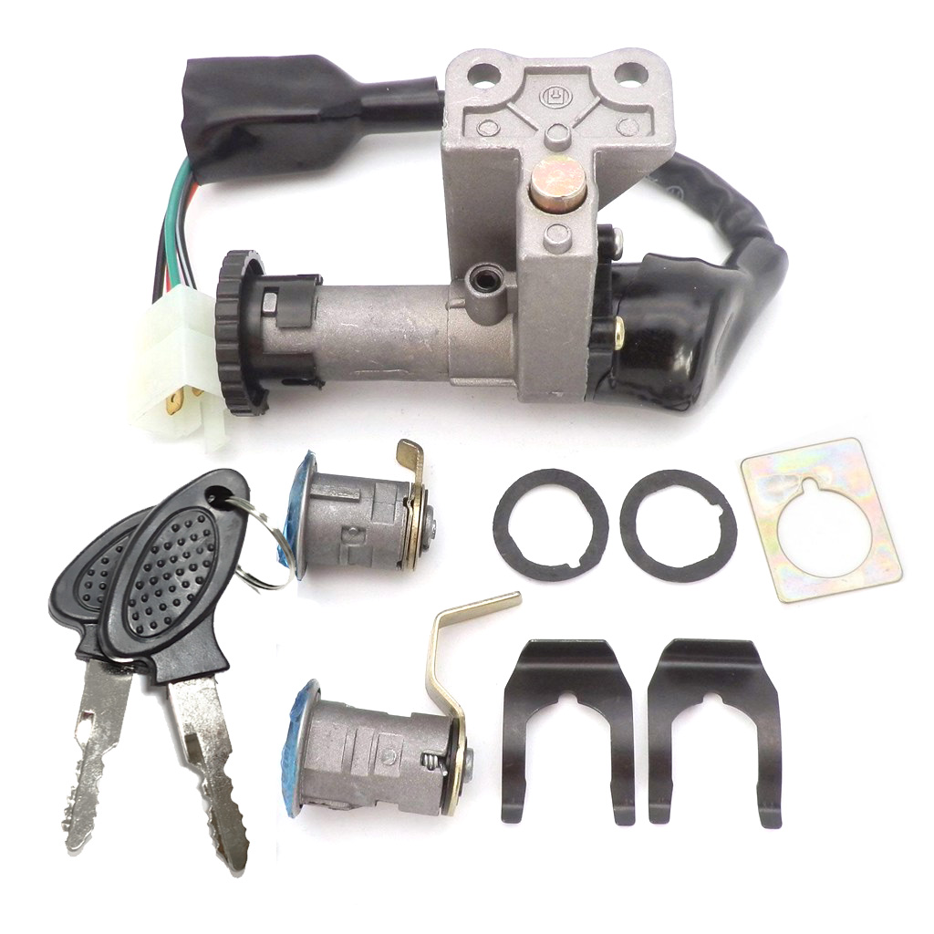 4 Wires Ignition Switch Lock Chinese GY6 Scooter Moped Pins Assembly for 50cc & 150cc 4 Pin