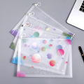 Transparent Document Organizer Bag A4 Plastic PP File Folder Multifunction School Office Storage Creative Zipper Case Pouch Cute