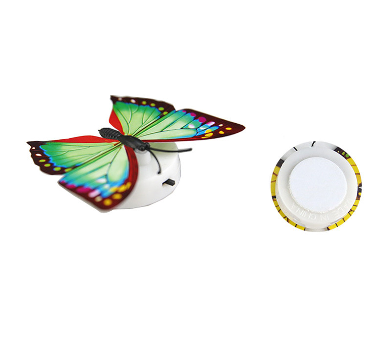 5pcs Colorful Color Butterfly Led Night Light Family Room Party Table Wall Decoration Wall Refrigerator Luminous Stereo Stickers