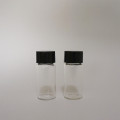 Free shipping 3ml to 50ml Clear Glass sample bottles with black plastic screw cap, essential oil bottle for lab use