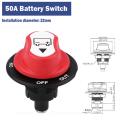 Jtro DC 32V 50A 100A 200A Car Battery Switch Disconnecter Power Cut Switch For Car Motorcycle Truck Boat Camper Off-Road Vehicle
