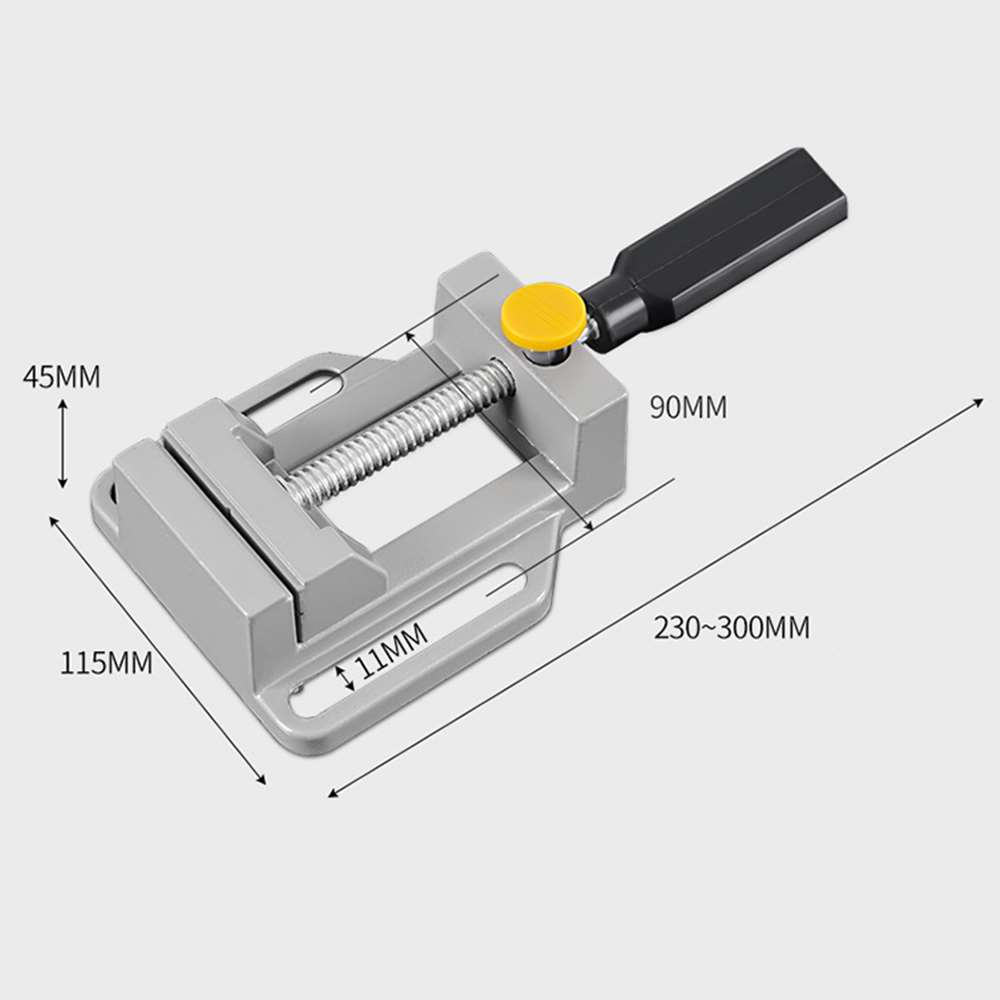 Aluminum Alloy Light Fast Flat-Nose Pliers Vise Bench Can Be Equipped With Bench Drill Electric Drill Bracket Opening 68MM