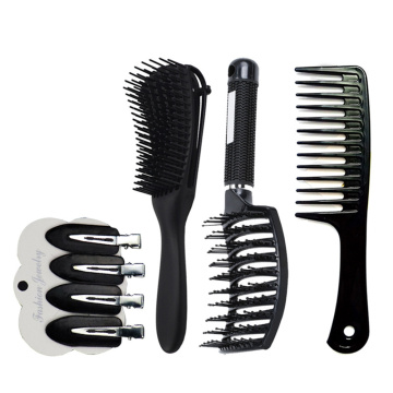 7 Pieces Eight-Claw Comb Detangling Brush Set Scalp Massage Brush Big Curved Oil Head Shape Pointed Barber Tail Wide Tooth Comb