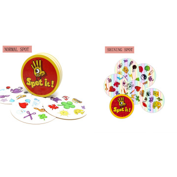 70mm spot it card game normal & shining version education toys for kids family party fun board games gifts