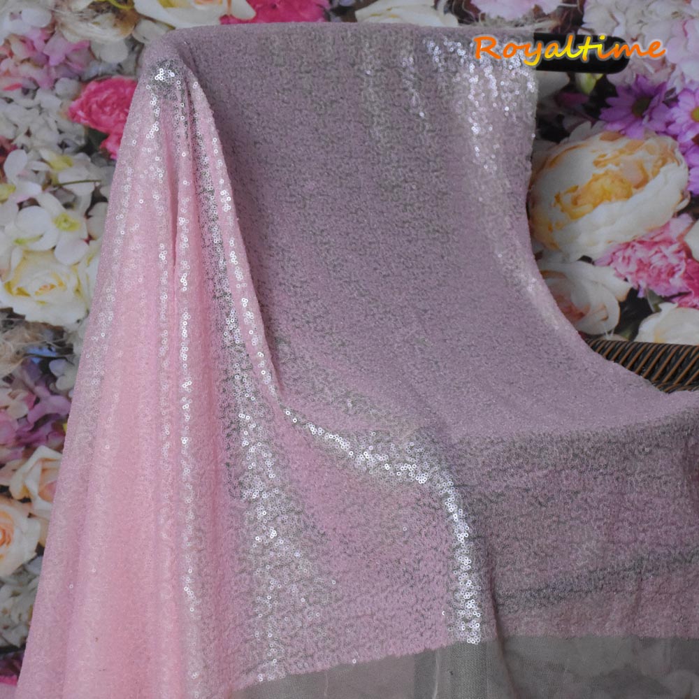 Baby Pink Sequin Fabric 004