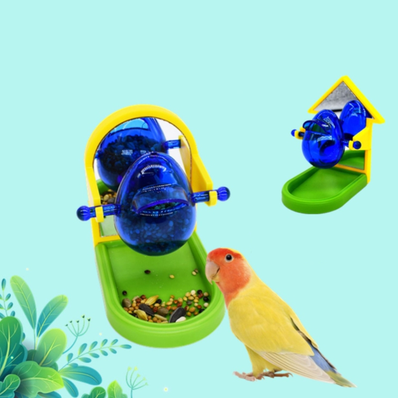 Pet Bird Food Feeder Parrot Feeding Eating Foraging Ball Feeding Chew Funny Interactive Toy for Parakeet Cockatiel
