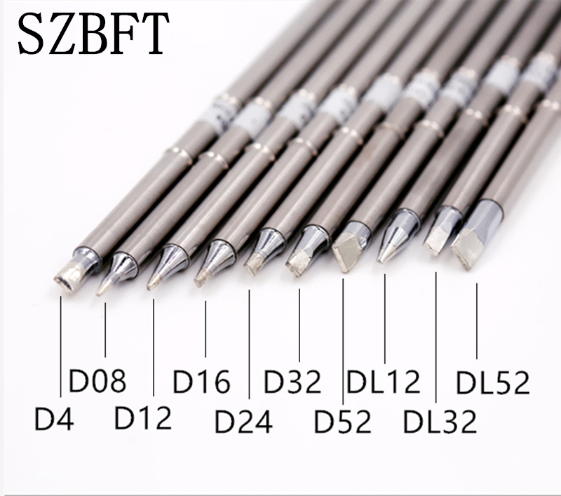 SZBFT T12-D4 D08 D12 D16 D24 D32 D52 DL12 DL32 DL52 soldering iron tips sting for Hakko Soldering Rework Station FX-951 FX-952