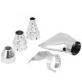 5pcs/set Stainless Steel Hot Air Gun Nozzles Heat Blower Accessories Pneumatic Tools