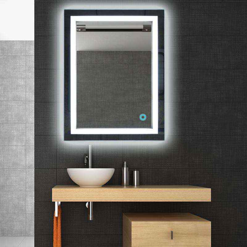 Smart Makeup Mirror LED Bathroom Mirror Wall Bathroom Bathroom Toilet Anti Fog Mirror With Touch Screen Lighted Vanity HWC