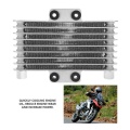 Motorcycle Engine Oil Cooler Cooling Radiator 125Ml Aluminum Silver for 125CC-250CC Motorcycle Dirt Bike ATV