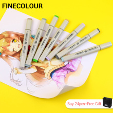 LifeMaster Finecolour Alcohol Ink Art Markers Set Felt Tip For Architecture Manga Sketch Pen Art Supplies for Artist EF100