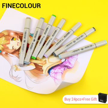 LifeMaster Finecolour Alcohol Ink Art Markers Set Felt Tip For Architecture Manga Sketch Pen Art Supplies for Artist EF100