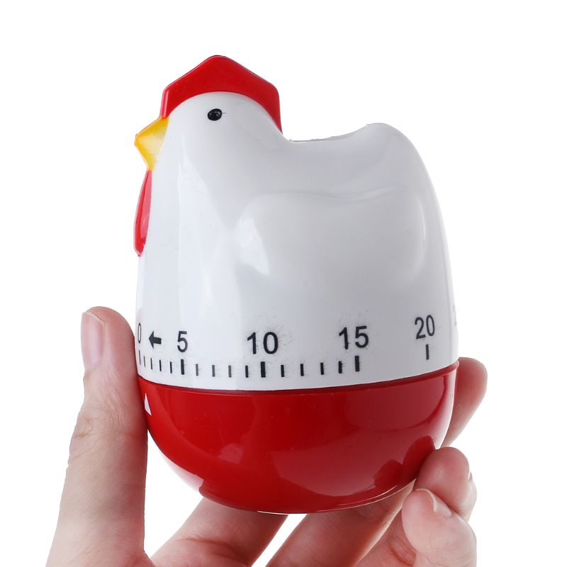 Cute Hen Shape Kitchen Cooking Timer Mechanical Countdown Clock Alarm Reminder Tool Home Decor