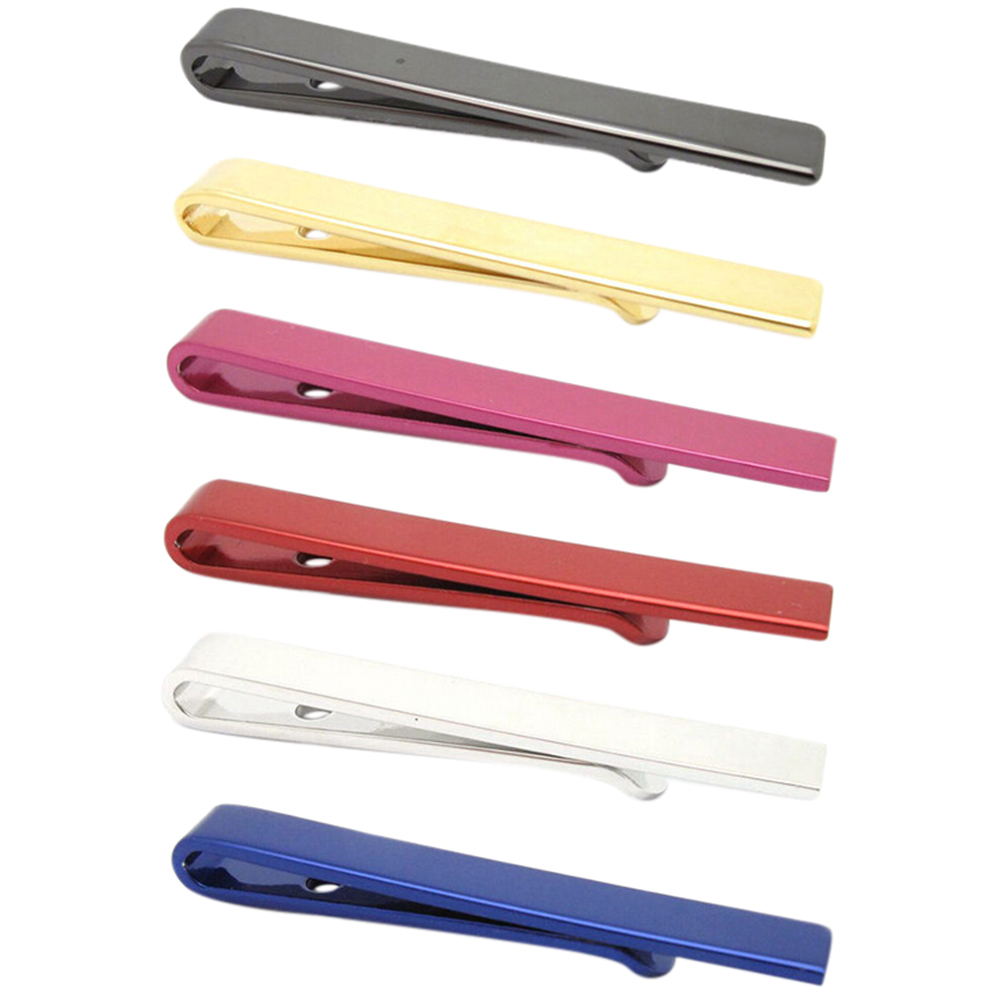 Hot Sale 1Pcs 4 CM Men Boy Clasp Pin Shiny Plain Solid Stainless Steel Tie Clip Bar Men's Clothing Accessories