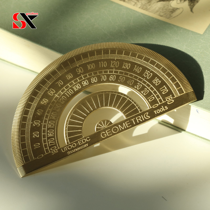 High Quality brass Protractor for math angle meas urement for students School Educational Supplies Measuring Tools