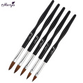 Monja 5pcs Nail Art Acrylic Liquid Powder Carving Flower Shaping Builder Brush Pen Manicure Tool