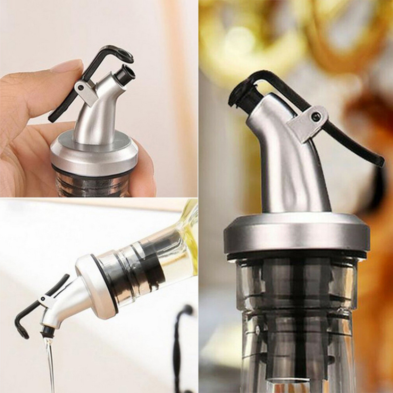 Seal Leak Proof Nozzle Sprayer Liquor Dispenser Kitchen Gadgets Oil Bottle Stopper Wine Container Lock Plug Anti Dust Lid Pourer