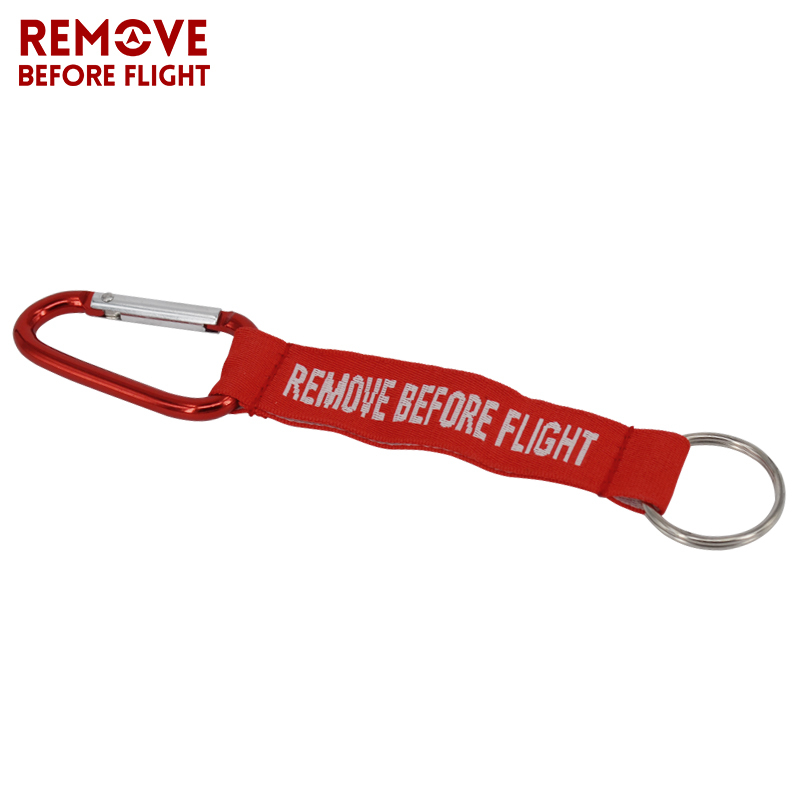 Hot Sale Remove Before Flight 3PCS Red Keychain Chaveiro Porte Cle Jewel Aviation Tag Key Ring For Car Accessories Creative Tide