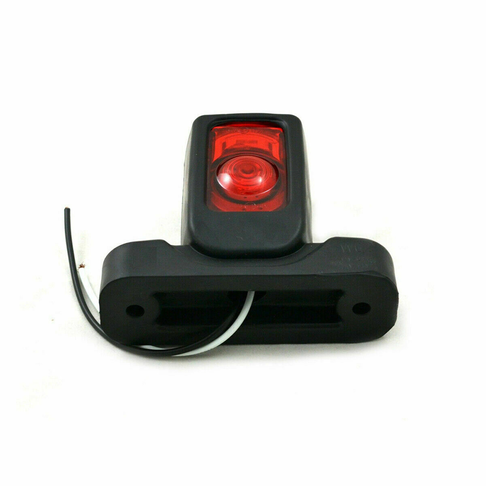 2Pcs 4 LED Red White Amber Side Marker Light Lamp for Car Truck Trailer Lorry Caravan Van Outline Marker Side Lights 12V 24V