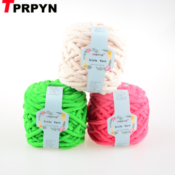 TPRPYN 4Pcs=400g Icicle Polyseter Yarn for Knitting Crochet yarn hand knitted yarn crocheted line threads to knit blanket