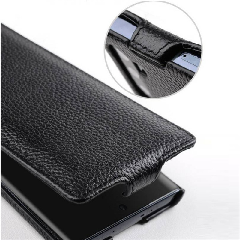 Cowhide Genuine Leather Case for Samsung Galaxy Note 20 Ultra Vertical Flip Cover for Samsung Note 20 Case Business Pouch Bags