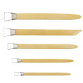 5Pcs/lot Professional Bamboo Polymer Clay Tools Pottery Ceramic Scraper Modeling Carved Sludge Sculpture Tools Hobby Supplies