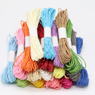10pcs/pack Crochet Yarn Raffia Straw Rope Hand Knitting Sun Hat DIY Material Supplier
