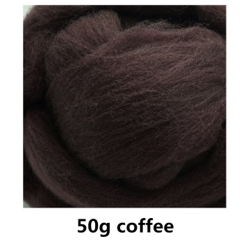 Free shipping 50g Super Fast felting Short Fiber Wool in Needle Felt wool felt color Coffee wet felting