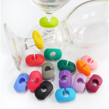 Wholesale 24 PCS Silicone Wine Glass Charms Tags