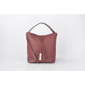 Minimalist Pure Color Female Fashion Bucket Drawstring Bag
