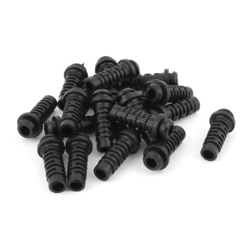 UXCELL 20Pcs 27X8x5mm Rubber Strain Relief Cord Boot Protector Wire Cable Sleeve Hose For Cellphone Charger boot | wire