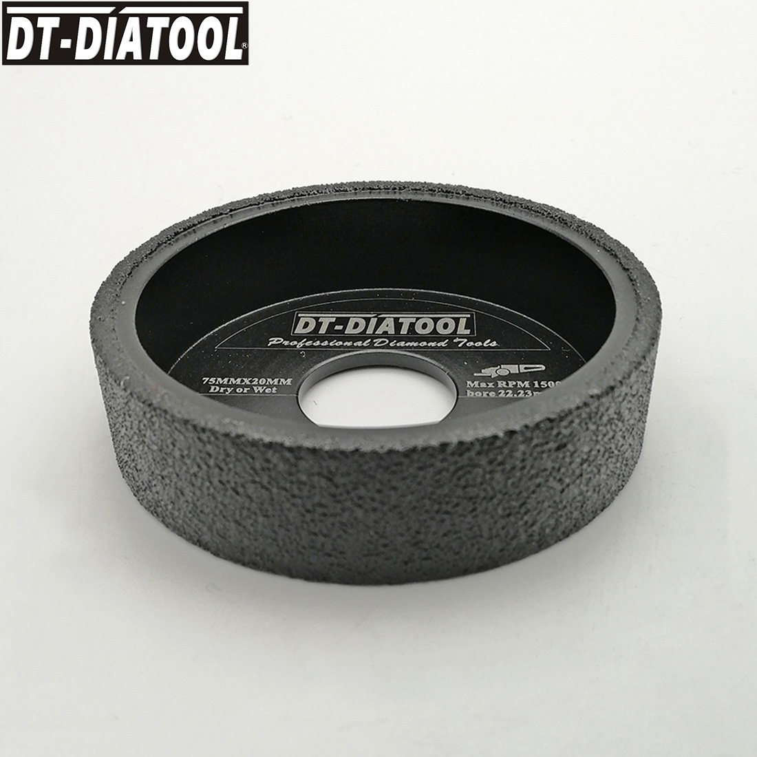 DT-DIATOOL 1pc Diameter 75mm Vacuum Brazed Diamond Grinding Disc Flat Wheel Sanding Disc on Marble Granite Quartz Ceramics Stone