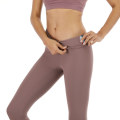 Recycled seamless rib tummy control yoga pants high waist ladies yoga leggings fitness yoga women