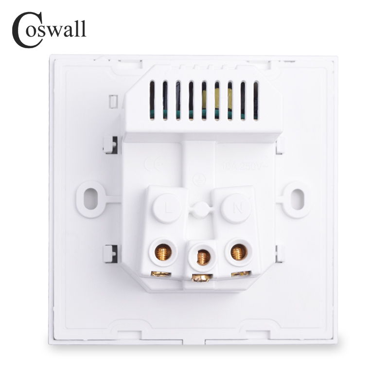 Coswall Best Dual USB Port 5V 2.1A Electric Wall Charger Adapter EU Plug Socket Switch Power Dock Station Charging Outlet Panel