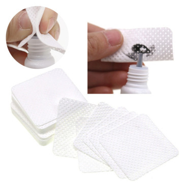 100pcs New Eyelash Glue Remover Cotton Wipes UV Gel Nail Tips Polish Remover Cleaner Lint-Free Paper Pad Eyelash Make Up Tools