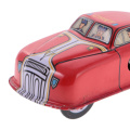 Red Classic Fire Car Tin Toy Collectible Clockwork Wind Up Toys for Kids