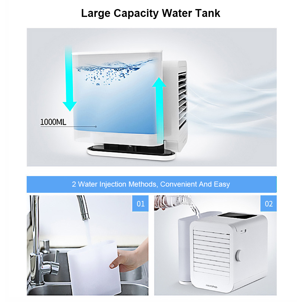 Air Conditioner Air cooler Fan Portable Mini Air Conditioning Touch Screen 99 speed Adjustment Energy Save Timing Cooling Fan