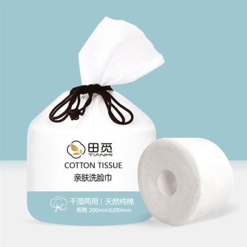 1 Roll Disposable Face Washing Towel Soft Cotton Towel Wet And Dry Use Disposable Facial Tissue For Home Travel Makeup Remover