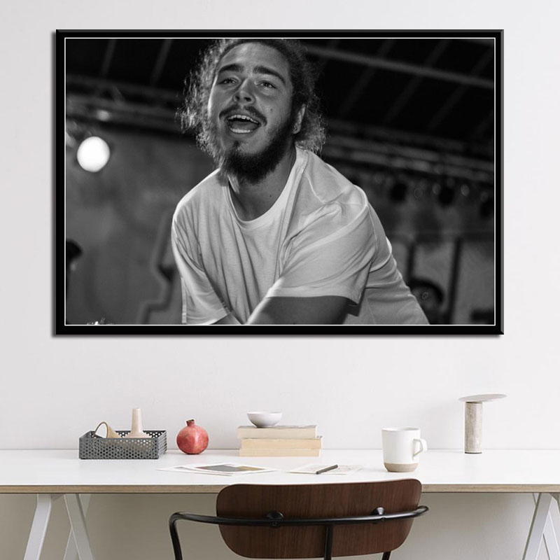 Post Malone Hip Hop Rap Music Star Singer New Canvas Poster Prints Photo Portrait Pictures Bar Hotel Cafe Wall Art Decor Mural