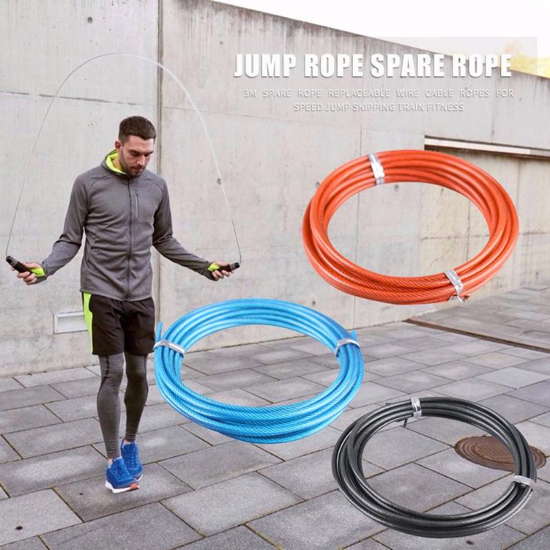 Hot Sale Jump Ropes Skillful Manufacture 3m Speed Jump Spare Rope Skipping Training Workout Replacement Steel Wire Cable