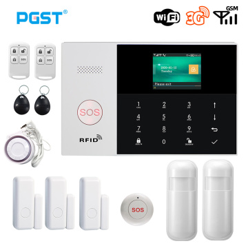PGST PG105 3G WIFI Alarm System RFID Card APP Remote Control Wireless Home Security Smart Home Alarm Kits