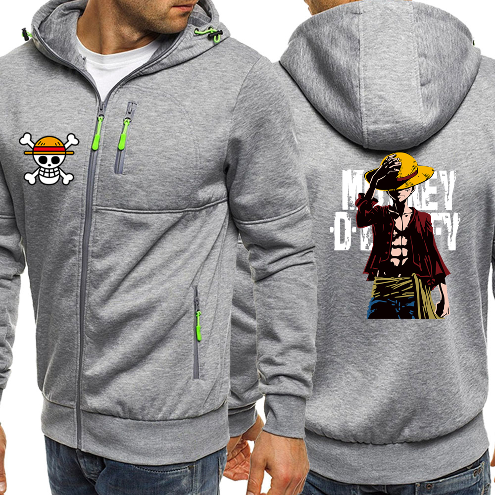 Luffy ONE PIECE Anime Series Hoodies Men Jacket 2019 Autumn Winter Casual Coat Harajuku Mens Hoodie Sweatshirts Hip Hop Hoody