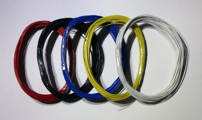 5 colors * 1m ~ 5m , AV0.2 mm tinned single strand hard wire 30awg Aviation line Fine wire PVC insulated Electric cable ok wire