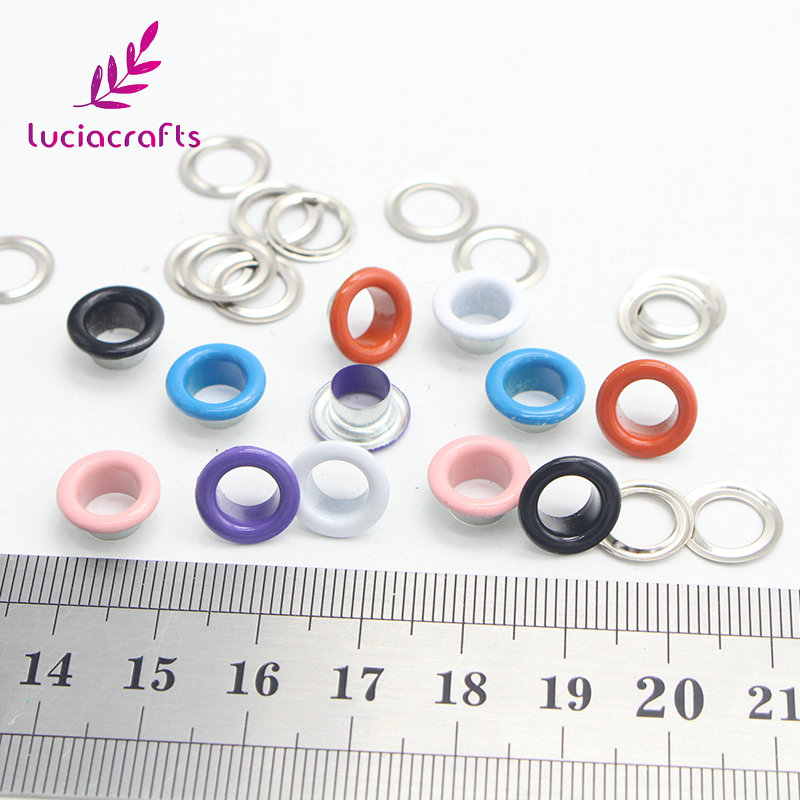 Lucia crafts 50set 10.5*6.5*5mm Metal Eyelet Scrapbooking Crafts DIY Embellishment Garment doll eyelets Accessories G1301