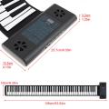Electronic Organ 49/61 /88Keys MIDI Roll Up Piano Rechargeable Electronic Portable Silicone Flexible Keyboard Organ