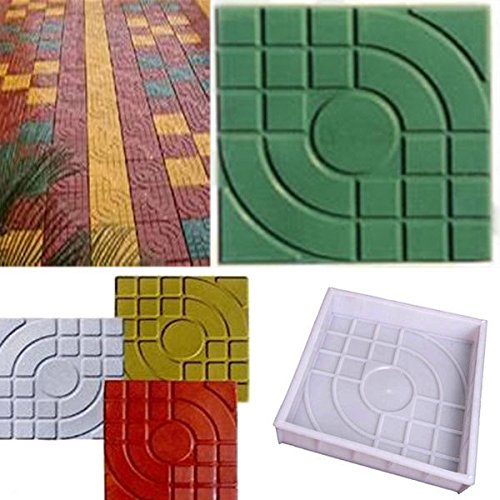 Pavement Plastic DIY Path Maker Paving Tool Cement Brick The Stone Road Paving Moulds Concrete Molds For Garden Decoration