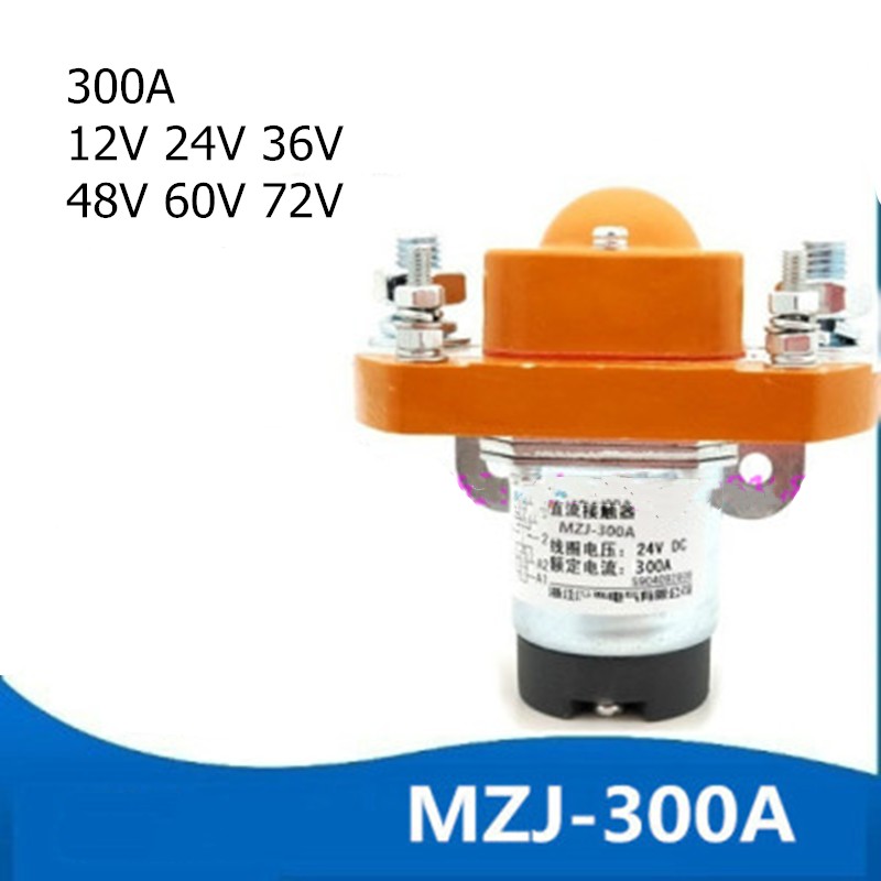 ZJ300A 1NO Normal-Open 12V 24V 36V 48V 60V 72V 300A DC Contactor for Motor Forklift Electromobile Grab Wehicle Car Winch