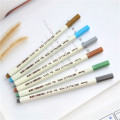 10pcs Color Art Drawing Painting Marker Pens Metallic Pen Black Paper Ceramics School Office Supplies Stationery Signature Pen