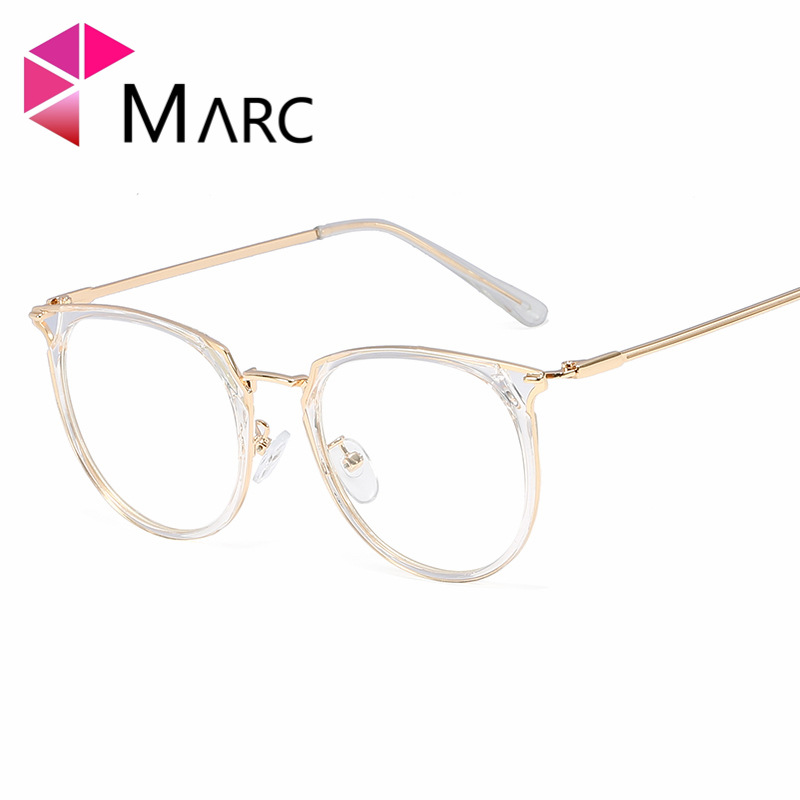 MARC Fashion Women Trendy Metal Frames Myopia Optical Lens Glasses Eyeglasses Men Classic Eyewear Clear Lenses Spectacles 95568